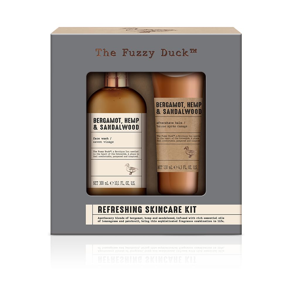 Baylis & Harding The Fuzzy Duck Bergamot, Hemp & Sandalwood Men's Luxury Skincare Duo Gift Set